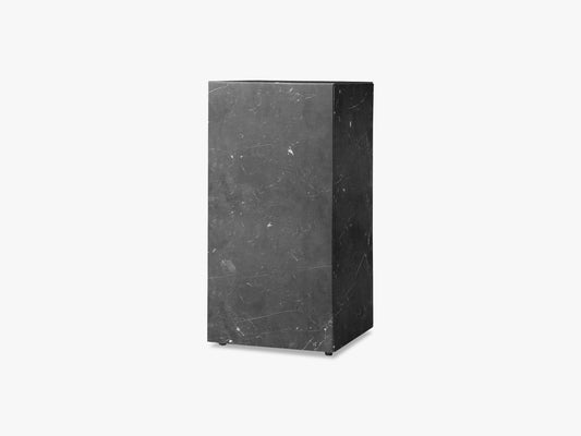 Plinth Tall, Sort Marmor