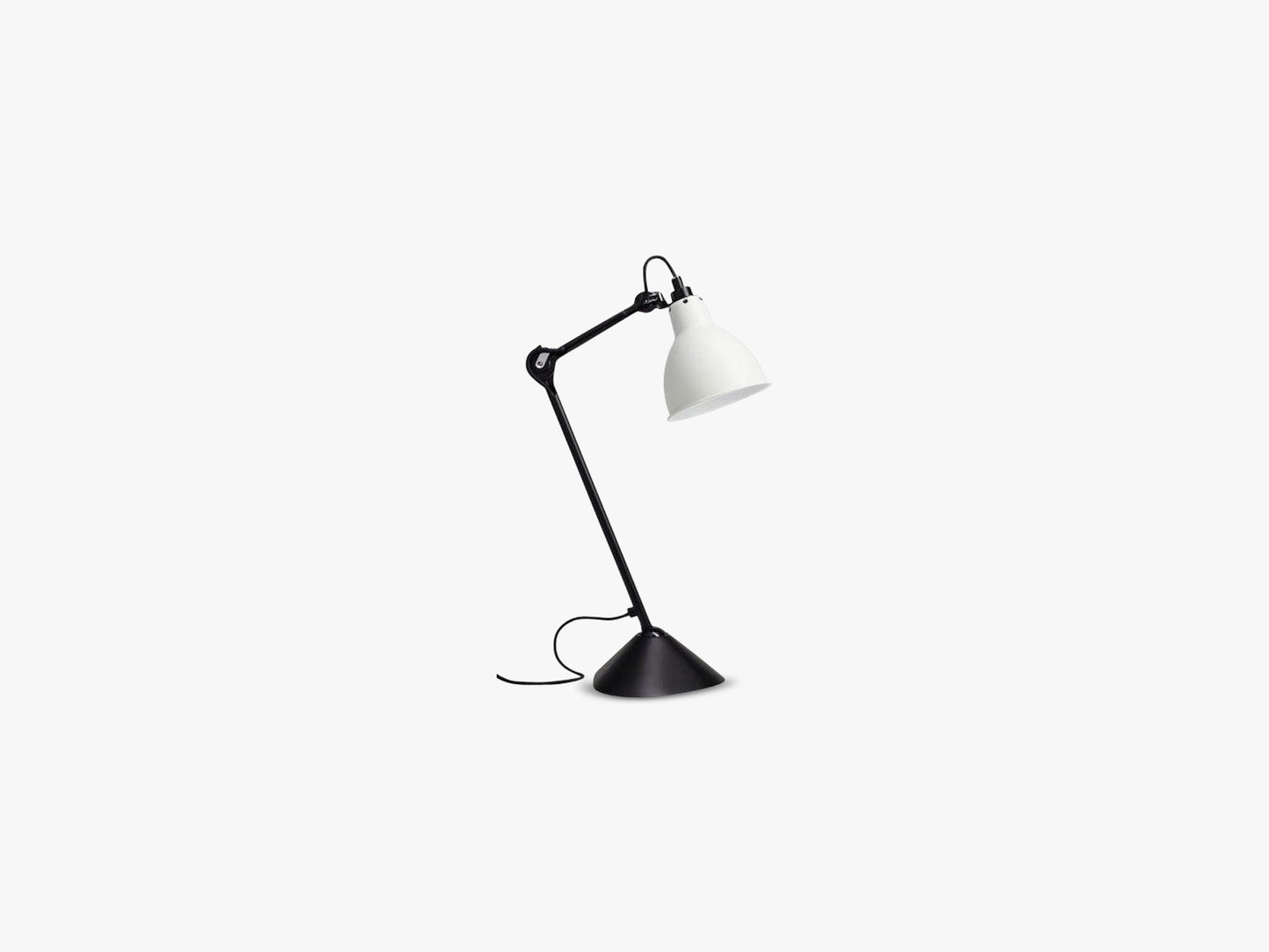 Lampe Gras N205, Mat Sort/Hvid