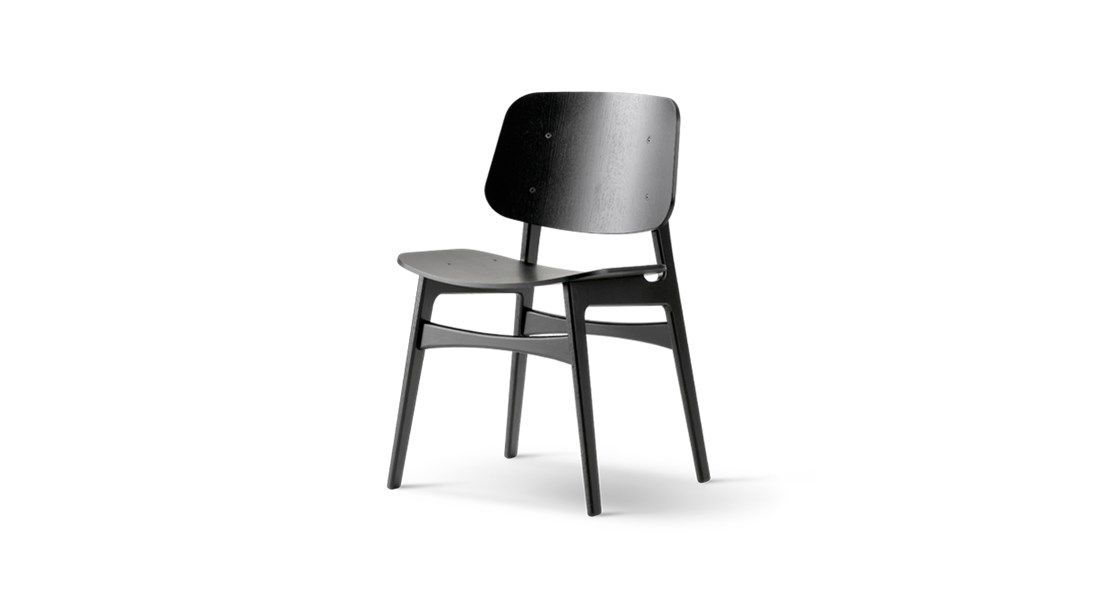 Søborg Wood Chair Wood base, Black