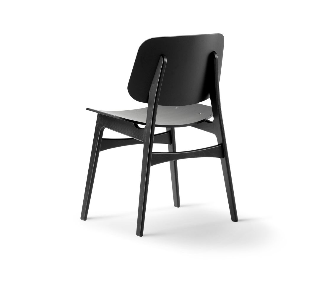 Søborg Wood Chair Wood base, Black