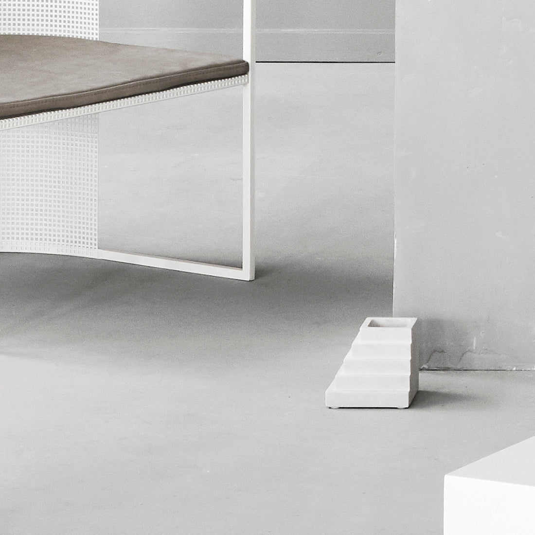 Sandstone Desk Organizer - Small, Light Grey