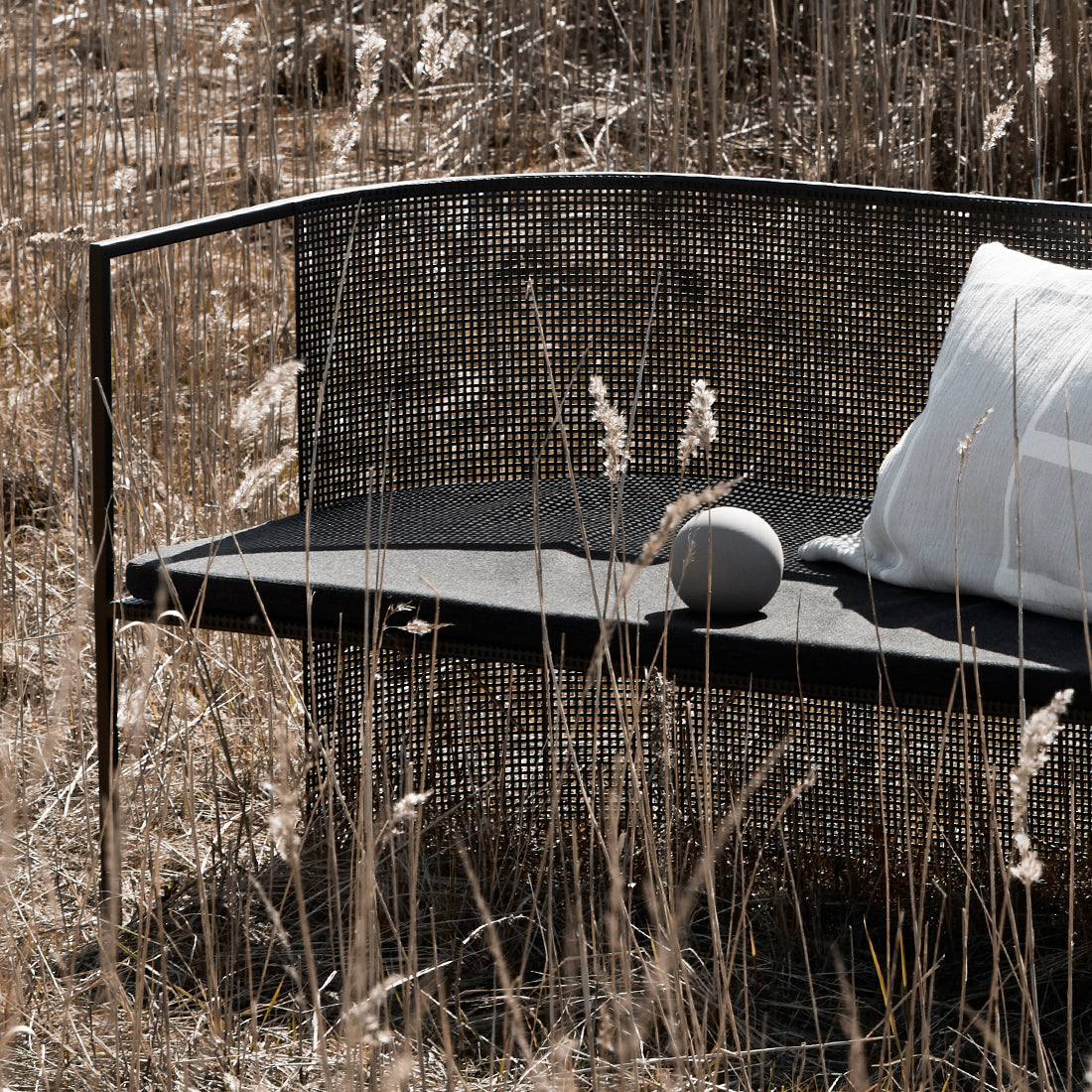 Cushion Outdoor - Bauhaus Lounge Bench, Black