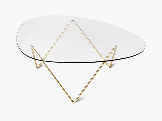 Pedrera Coffee Table, Brass Base