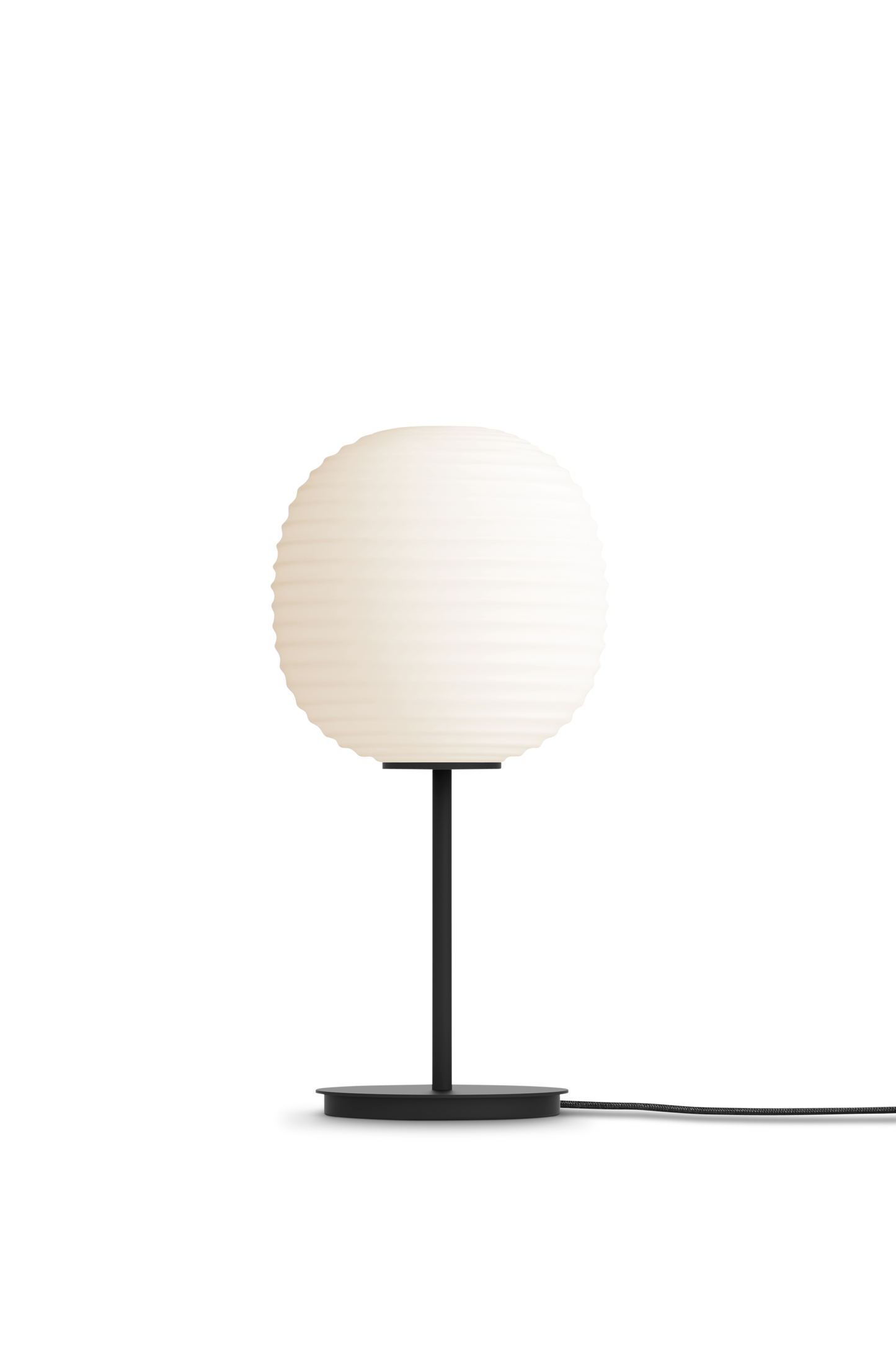 Lantern Table Lamp w Black Base Small, Ø30