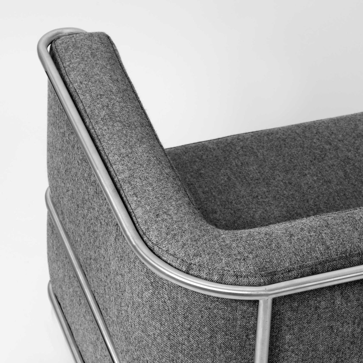 Modernist Lounge Chair, Light Grey