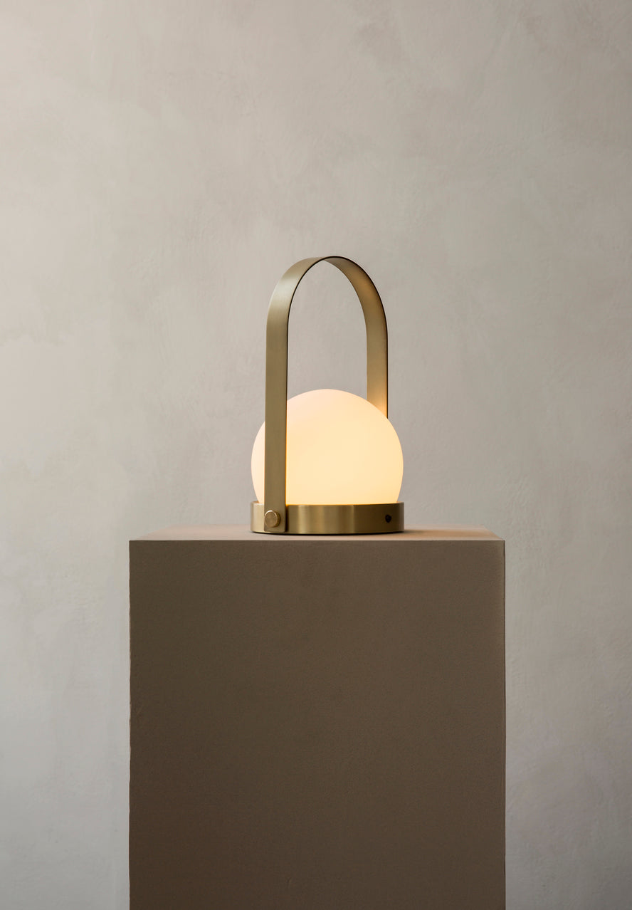 Carrie LED Lamp, Brushed Brass