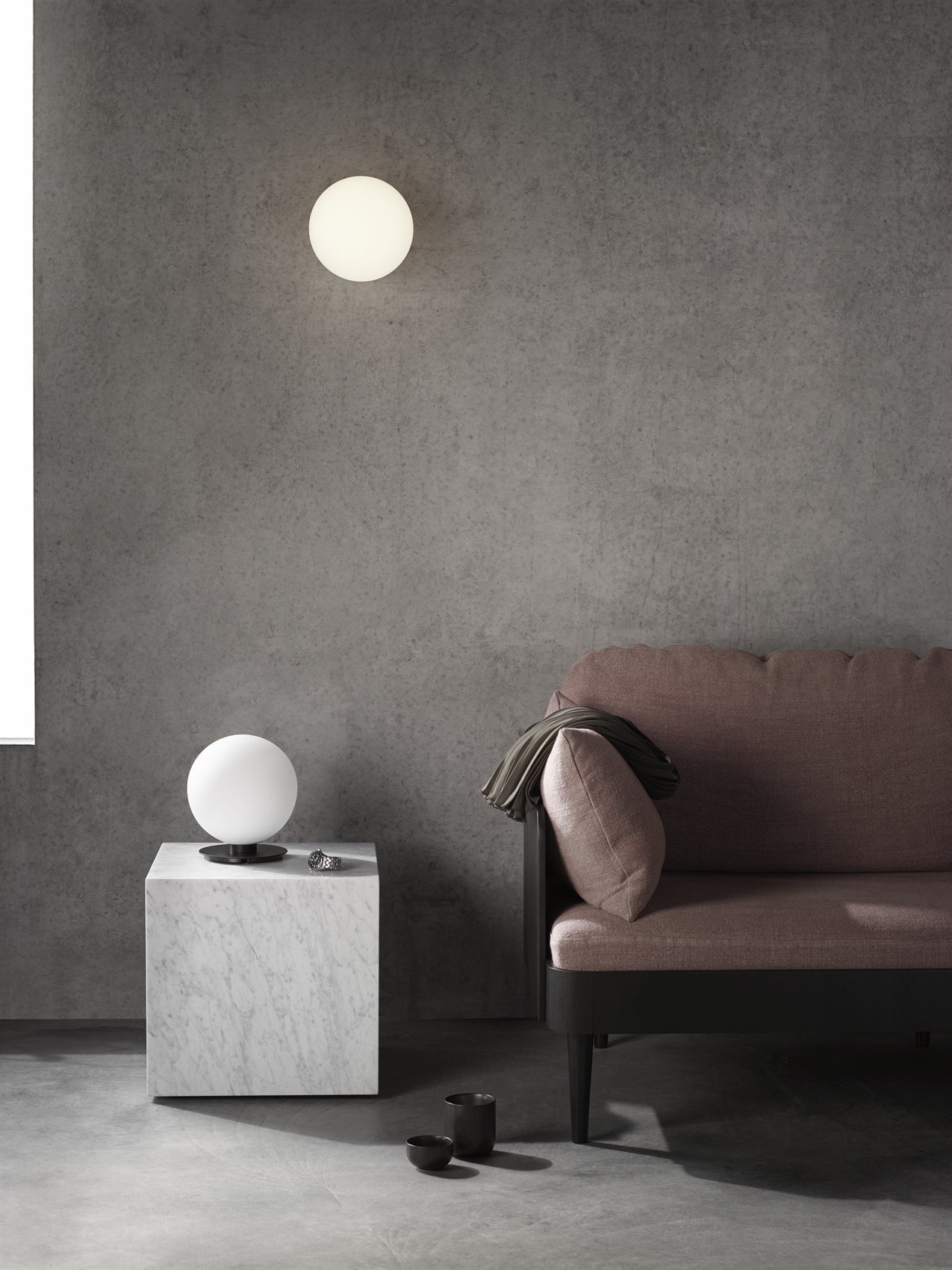 TR Bulb, Table/Wall Lamp, Grey Marble