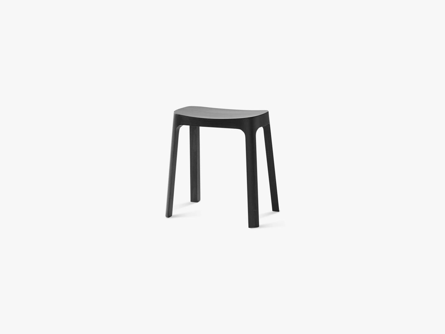CROFTON stool - SH45, stained black pine wood