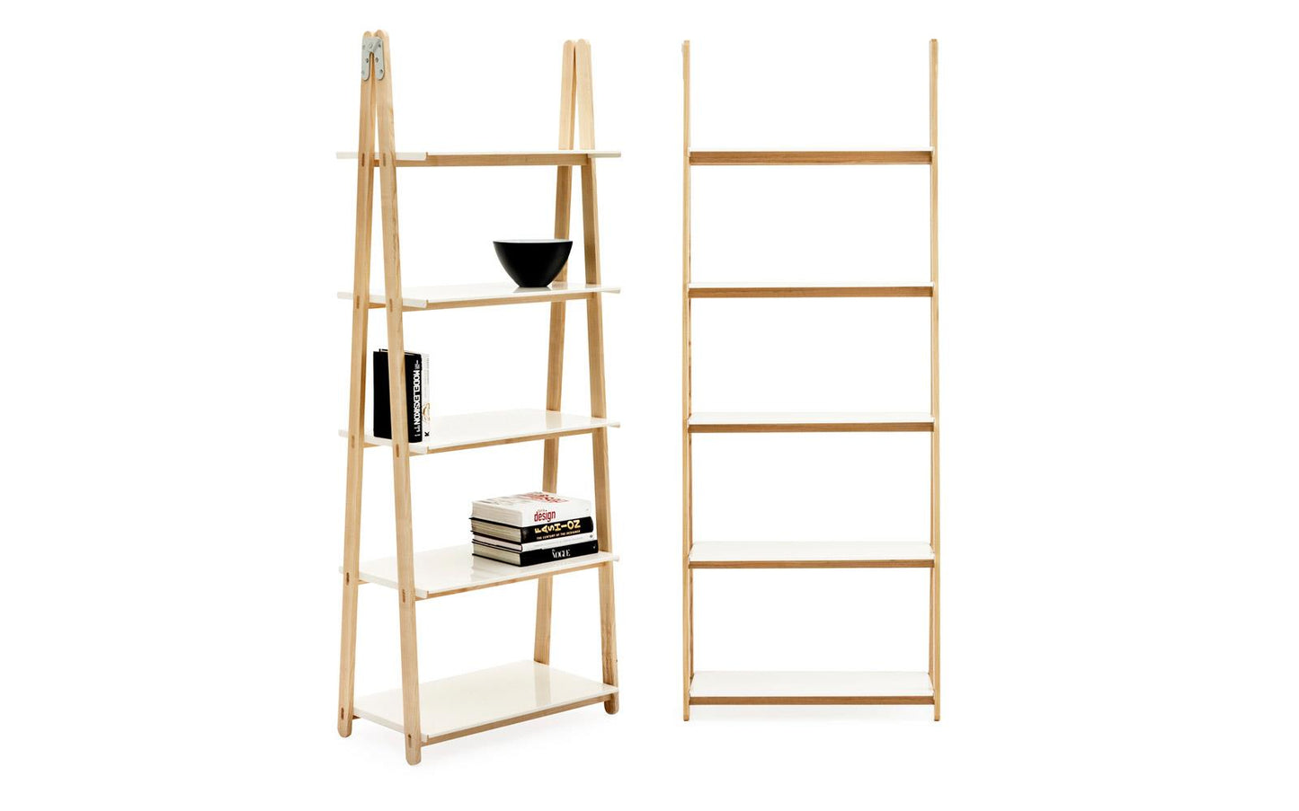 One Step Up Bookcase High, White