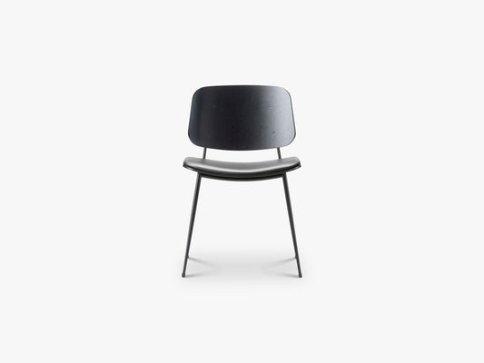 Søborg Metal Chair w seat-upholstering, Black