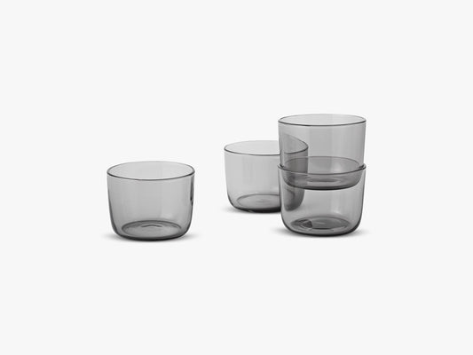 Corky /  Carafe & Glasses / Low, Glasses - Low - Grey