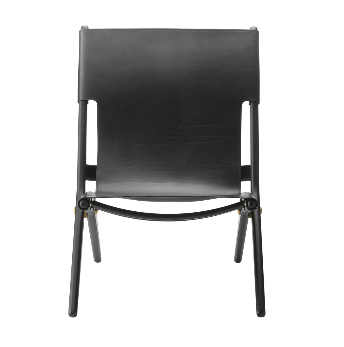 Saxe chair, blackstained oak/black leather