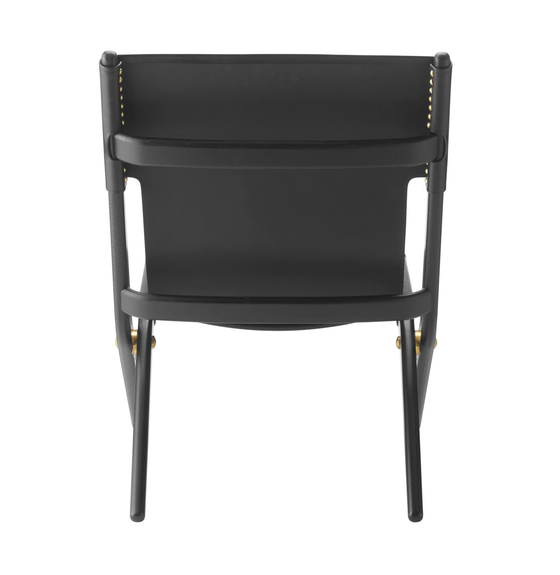 Saxe chair, blackstained oak/black leather