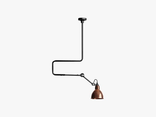 Lampe Gras N312, Mat Sort/Rå Kobber