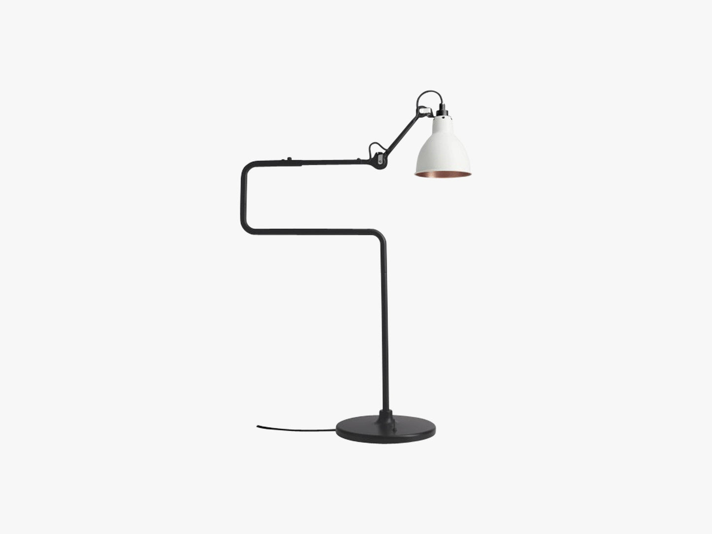 Lampe Gras N317, Mat Sort/Hvid/Kobber