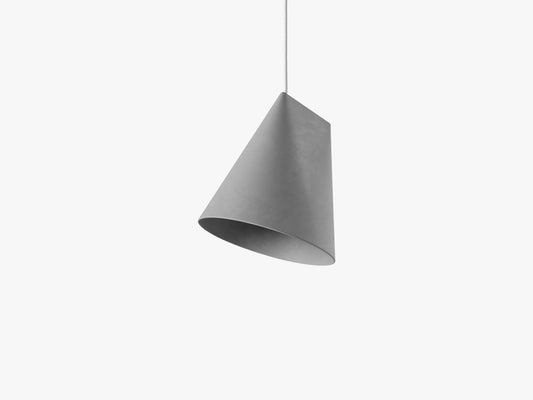 Ceramic Pendant Wide, Light Grey