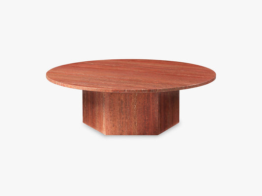 Epic Coffee Table - Red Travertine, Ø110