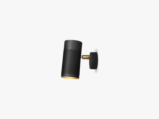 Patrone Wall Lamp Small, Black-Browned Soild Brass