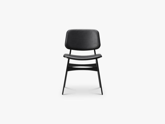Søborg Wood Chair Wood base w upholstering, Black
