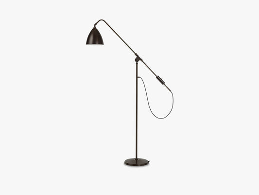 BL4 Floor Lamp, Ø21 - Black Brass base - Black Brass shade