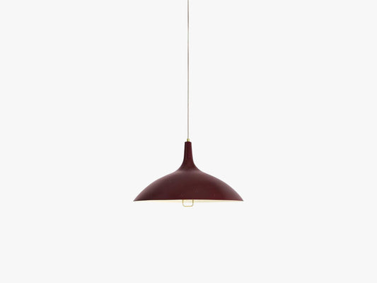 1965 Pendant - Brass base, Red shade