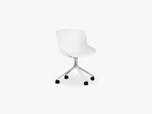 Hyg Chair Swivel 4W Alu, White