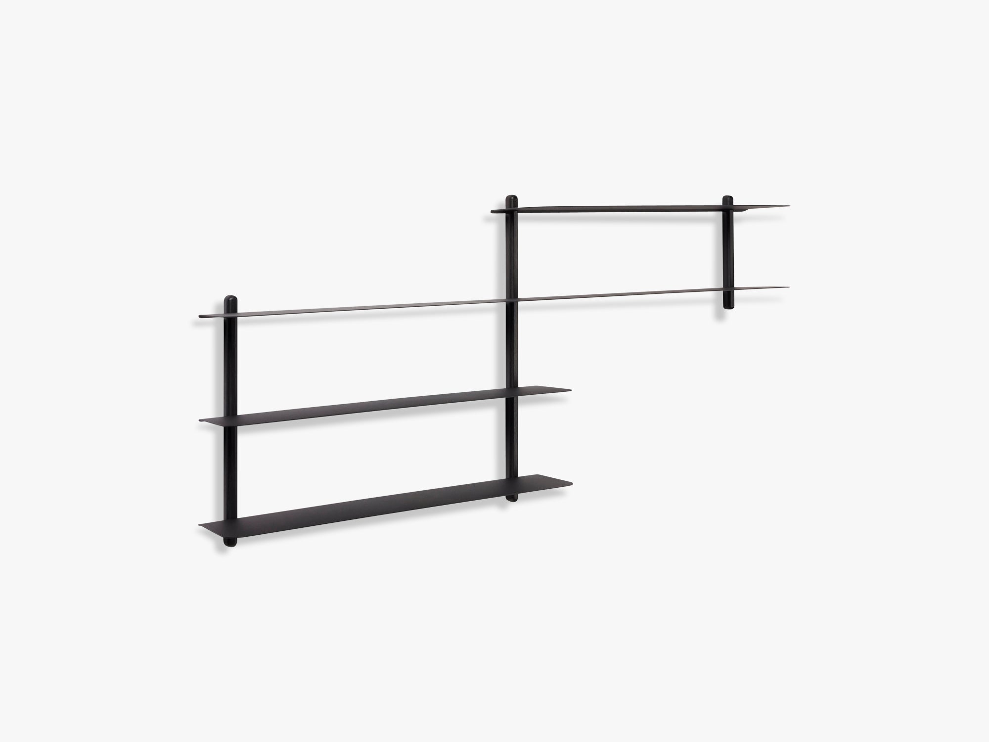 Nivo hylde B, Sort ask/sort Hylder fra Gejst – Moodings