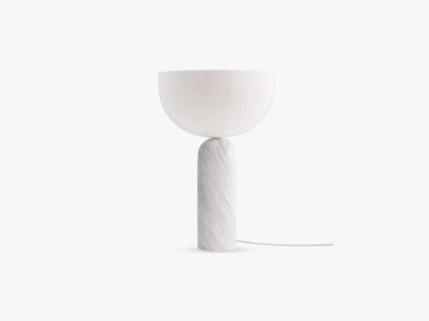 Kizu Table Lamp, White Marble, Large