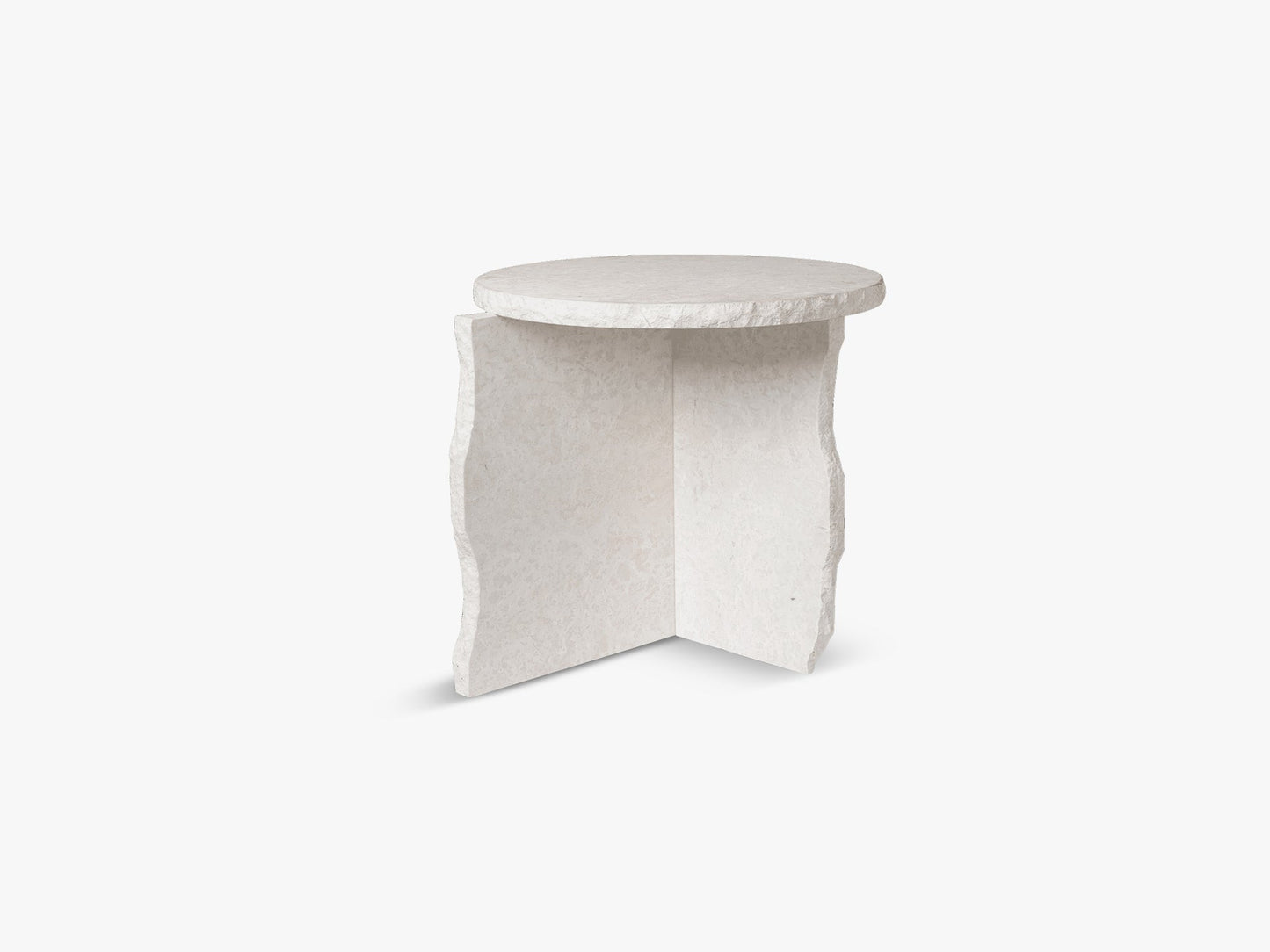 Mineral Sculptural Table, Bianco Curia