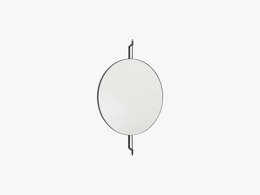 Rotating Mirror, Black Steel