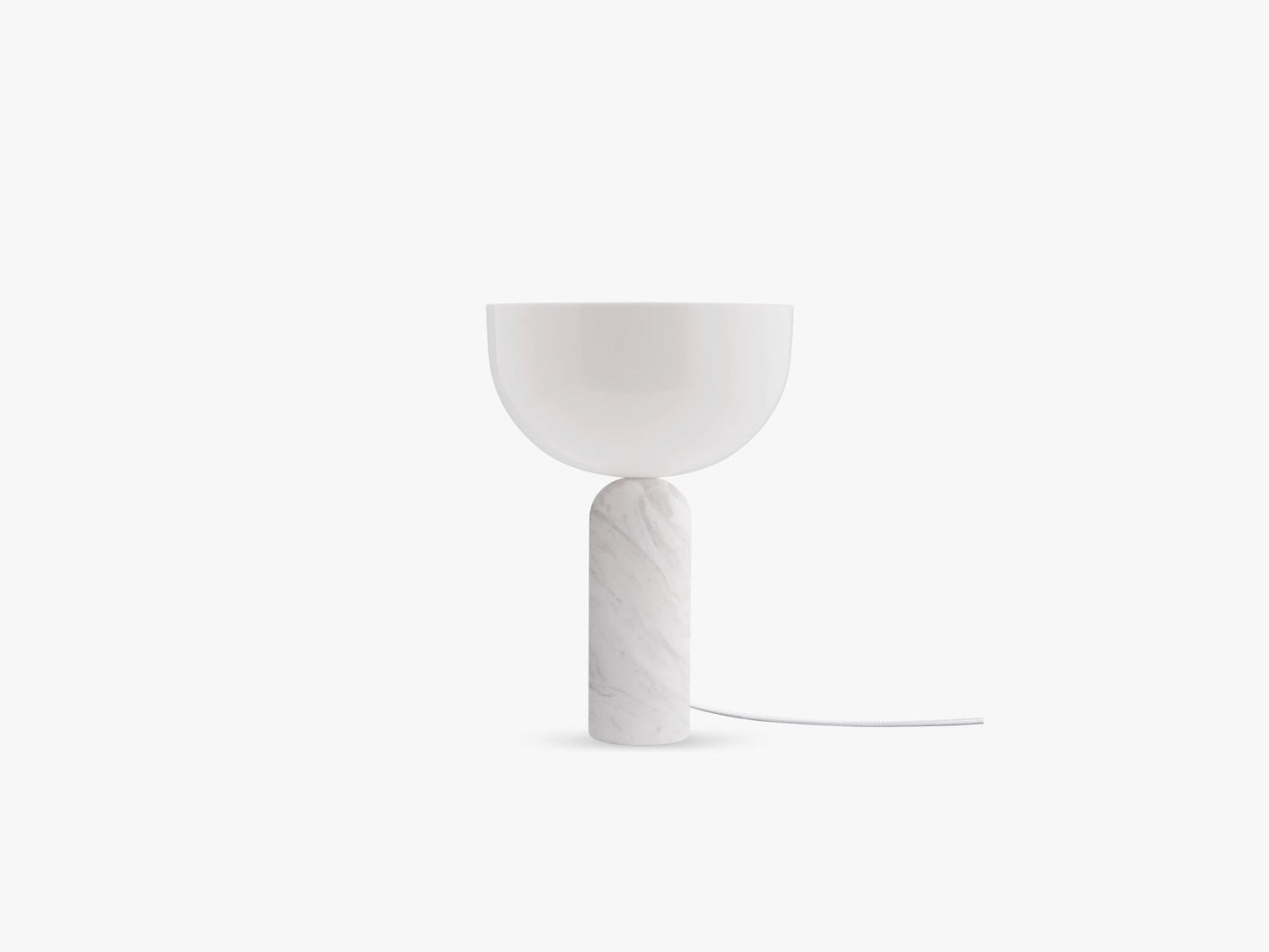 Kizu Table Lamp, White Marble, Small