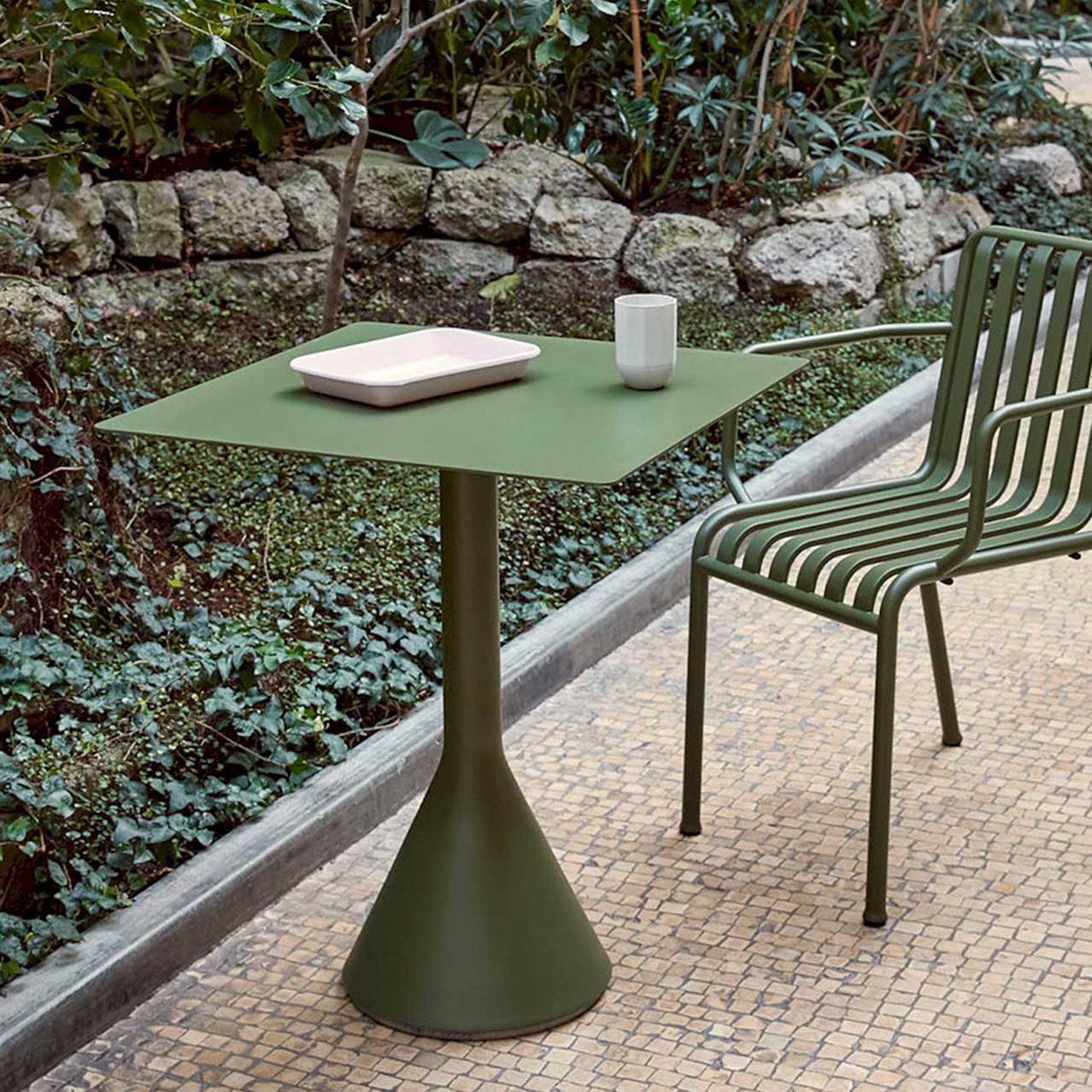 Palissade Cone Table - Square, Olive