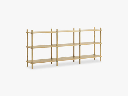 Jam Bookcase 8 poles, Oak/grey