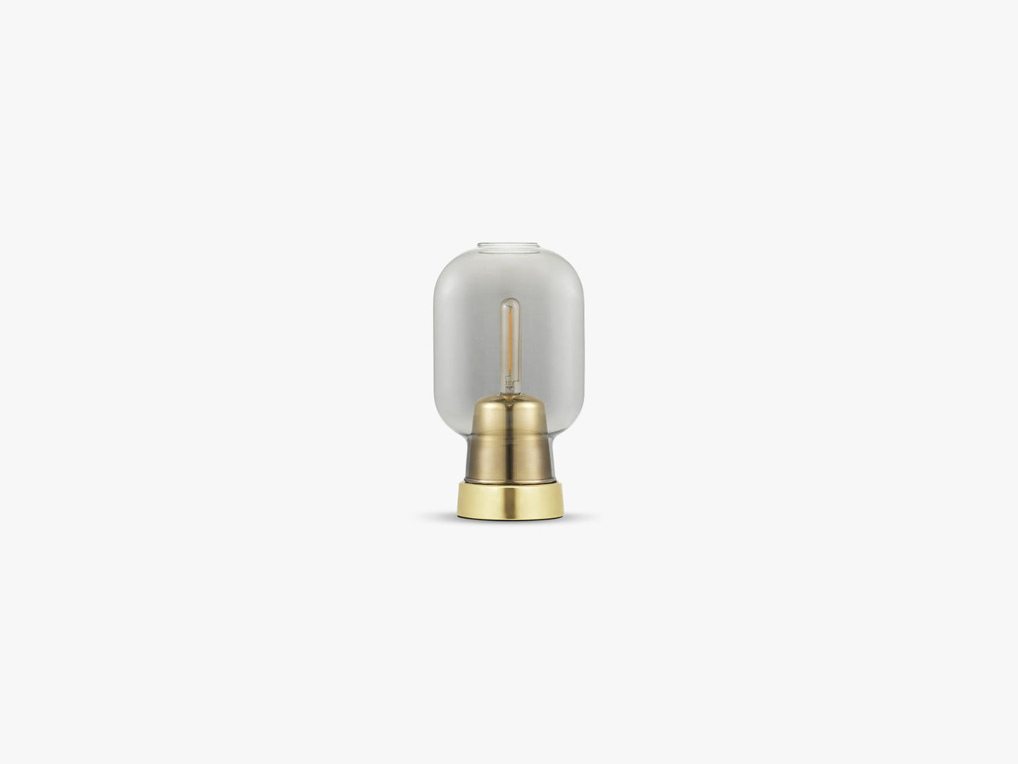 Amp Table Lamp Brass, Smoke/Brass