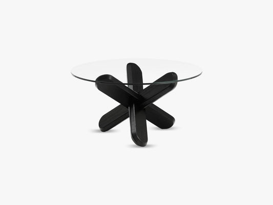 Ding Table, Glass/Black