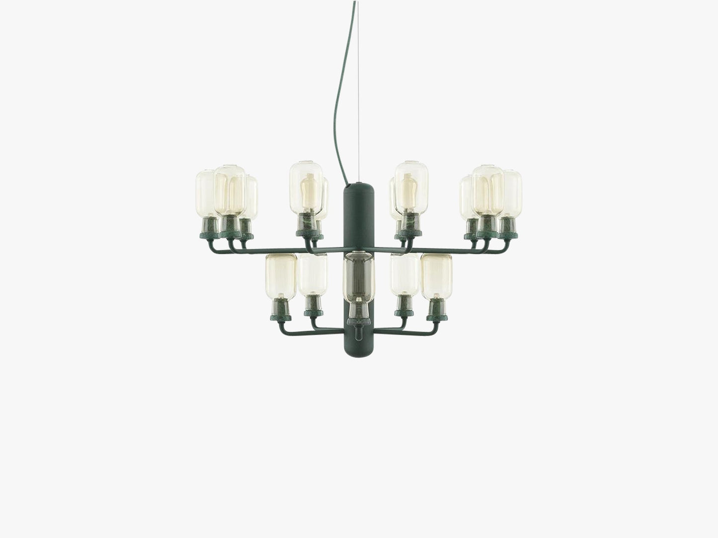 Amp Chandelier Small, Gold/Green