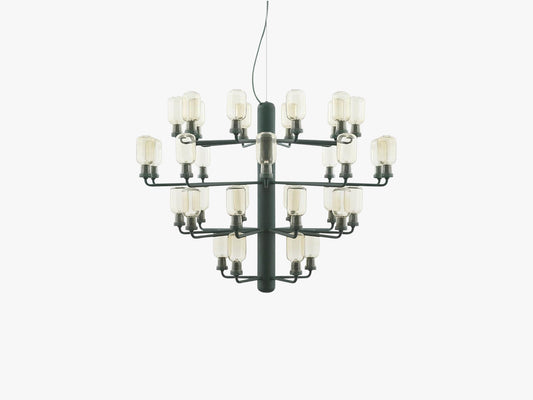 Amp Chandelier Large, Gold/Green