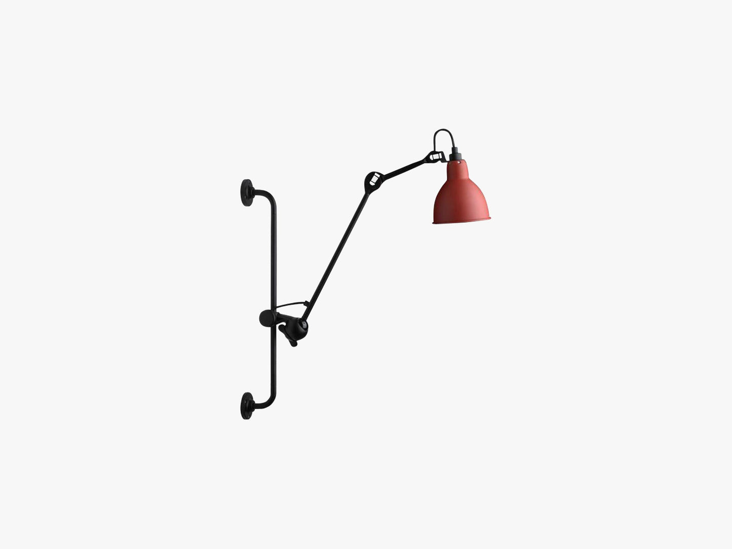 Lampe Gras N210, Mat Sort/Mat Rød