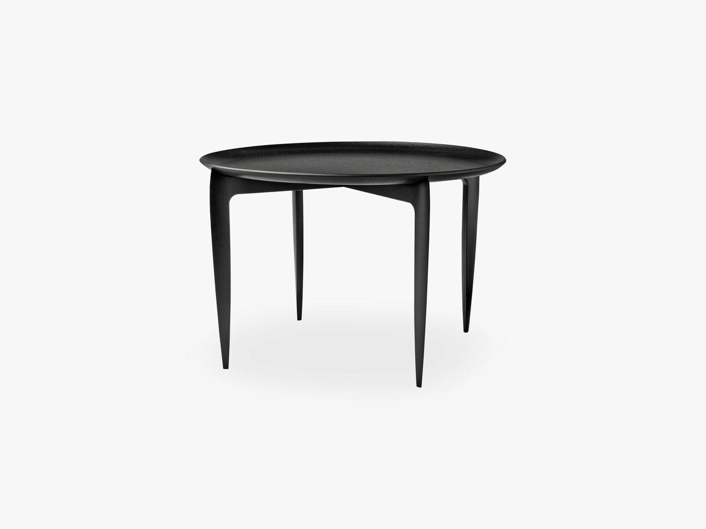 Foldable Tray Table, Black - Ø60