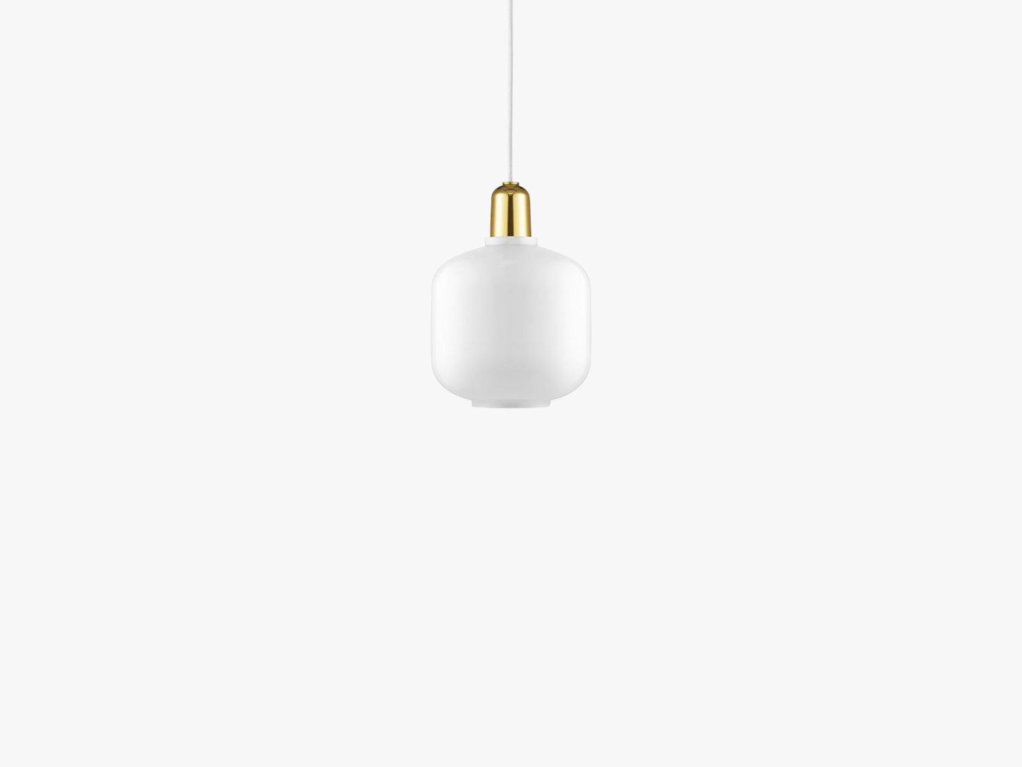 Amp Lamp Small Brass, White/Brass