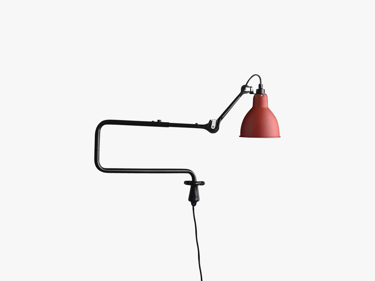 Lampe Gras N303, Mat Sort/Rød