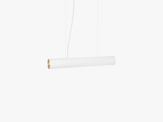 Vuelta Pendant 60, White/Brass
