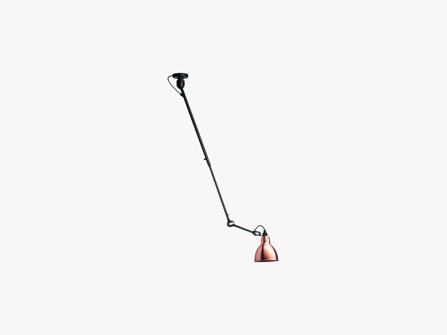 Lampe Gras N302 Single, Kobber/Hvid