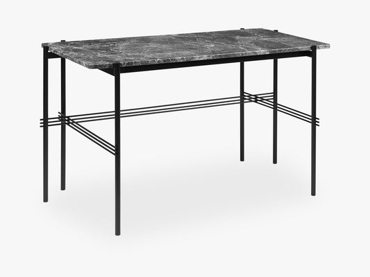TS Desk - 120x60 Black base, Marble Grey Top