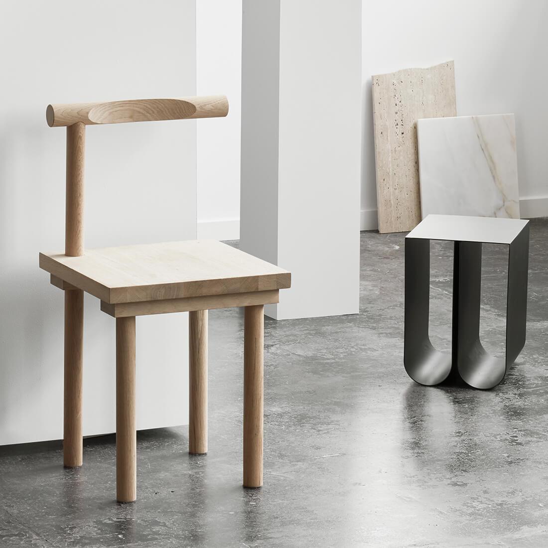 Sculptural Chair, Solid Oak