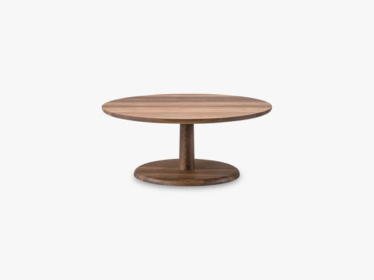 Pon Table Coffee table Ø90, Smoked Oak
