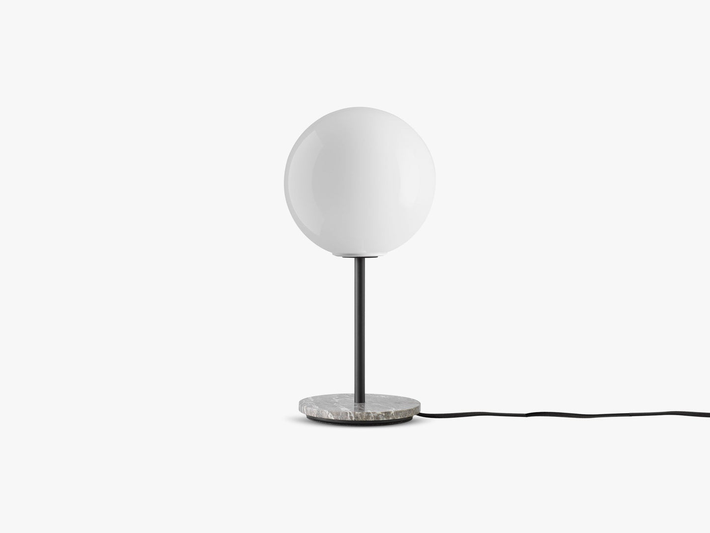 TR Bulb Table Lamp, Grey Marble w Shiny Bulb