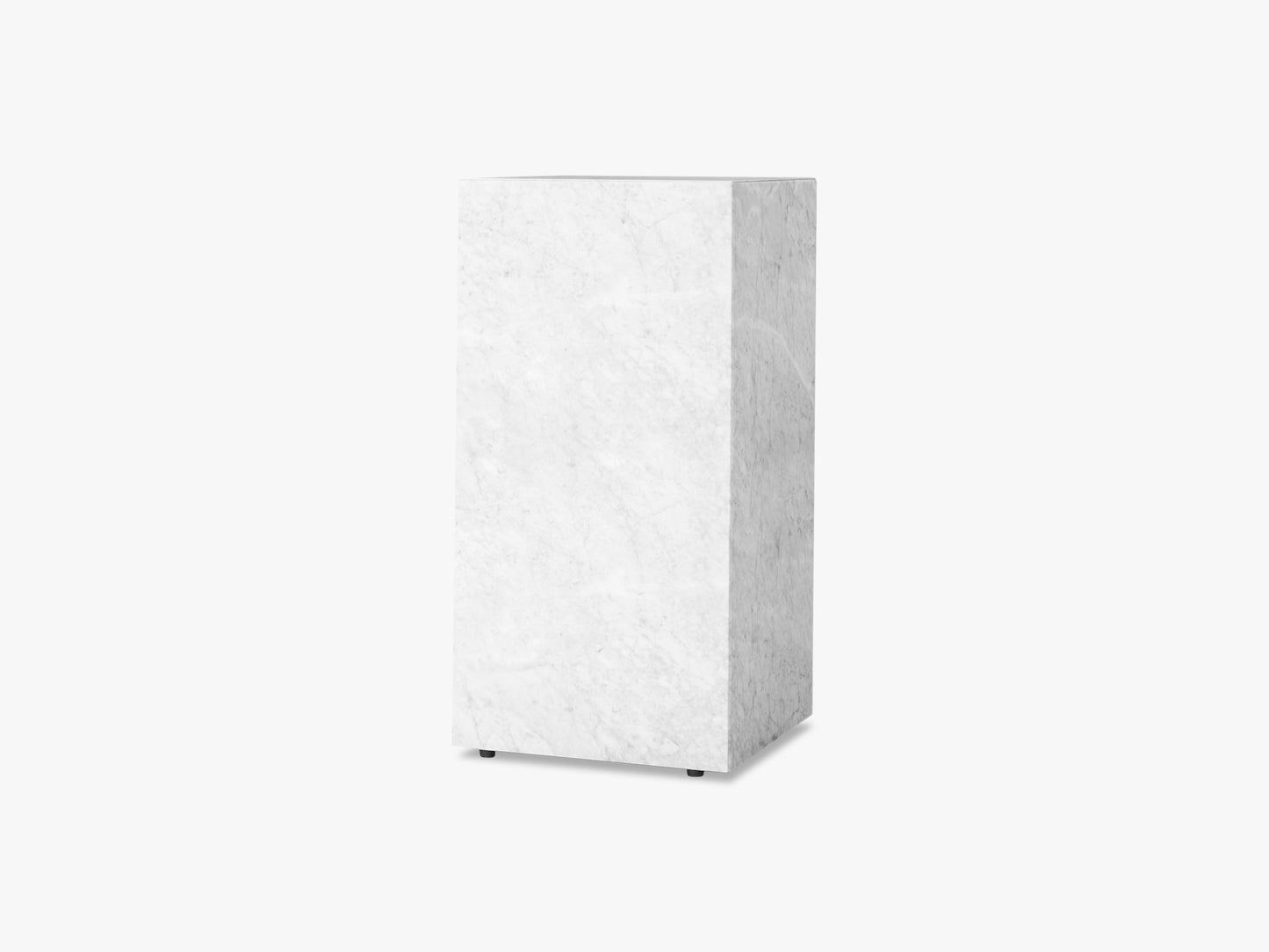 Plinth Tall, Hvid Marmor