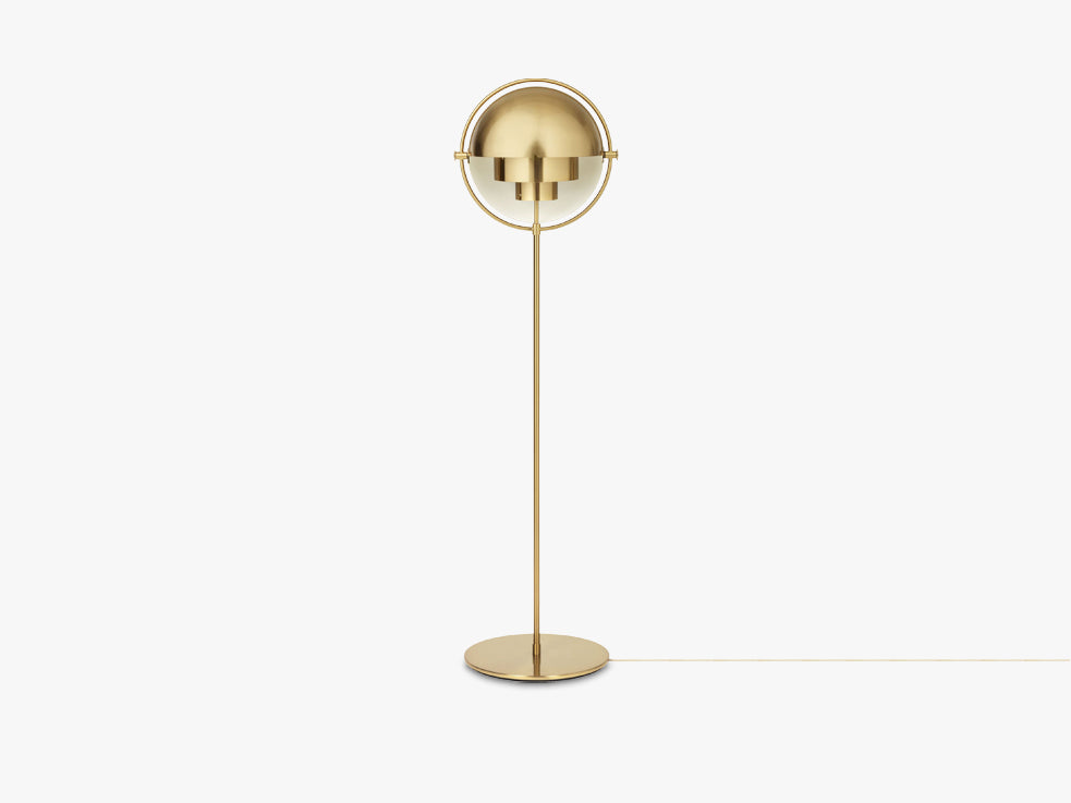 Multi-Lite Floor Lamp, All brass