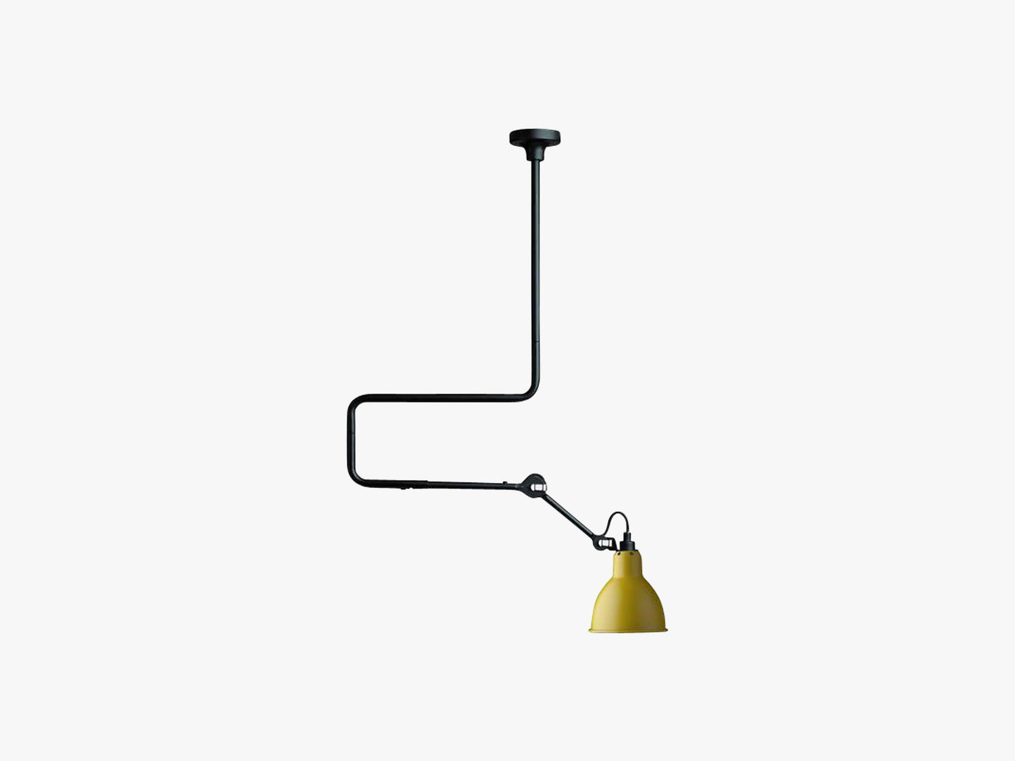 Lampe Gras N312, Mat Sort/Gul